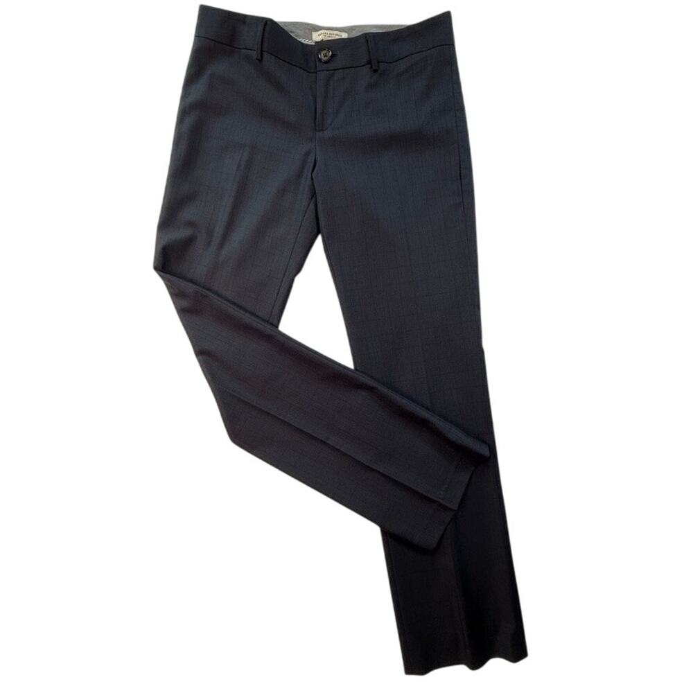 Banana Republic The Logan Fit Wool Blend Plaid Dress Pants Gray Size 6